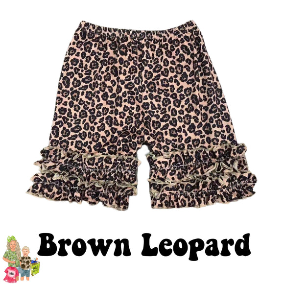 Brown Leopard Icing Shorts
