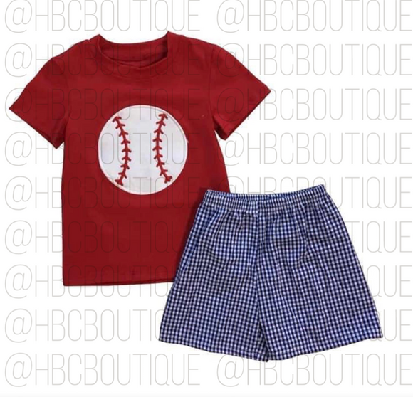Embroidered Boy Short Set